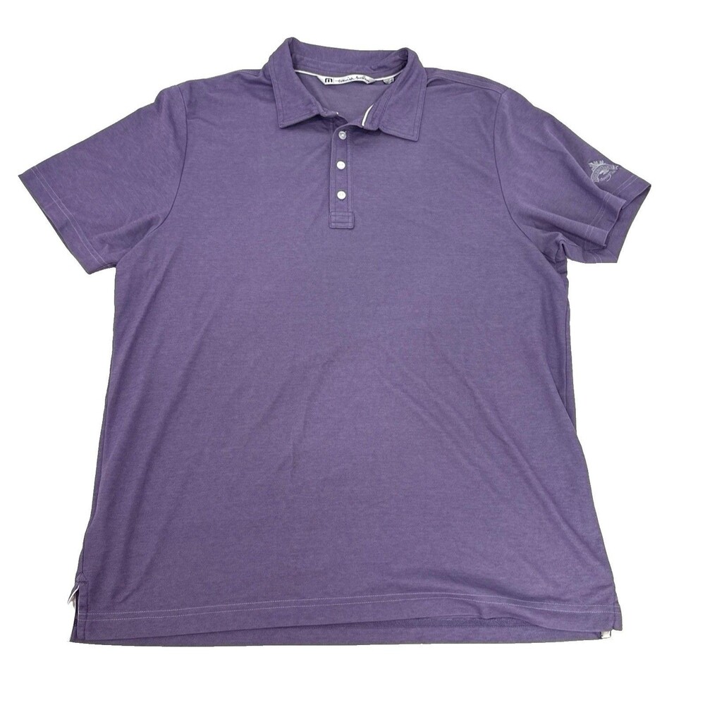 Travis Mathew Golf Polo Purple Short Sleeve Mens Size XL